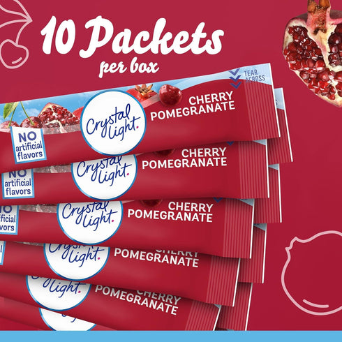10 Crystal Light Antioxidant, Natural Pomegranate Cherry Drink Mix, ct