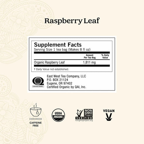 16 Pack (4 Packs) Yogi Tea Raspberry Leaf Tea - Bags per - Caffeine-Free, Organic Raspberry Leaf - Aids Discomfort
