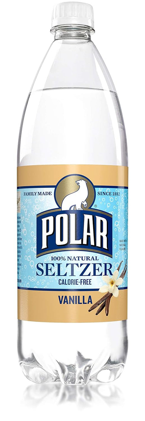 Polar Beverages Polar Seltzer Vanilla, 33.8 Fluid Ounce (Pack of 12)