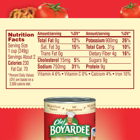 15 oz, 12 Pack Chef Boyardee Lasagna