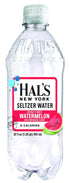 Hal's New York 20 Oz (Pack 24) Seltzer Water, Watermelon Sparkling Water, Fl Bottles
