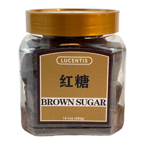 LUCENTIS 14.2oz (400g) Packaging Chinese Brown Sugar Cubes () Handmade Yunnan Dark Brown Sugar Natural Sweetener