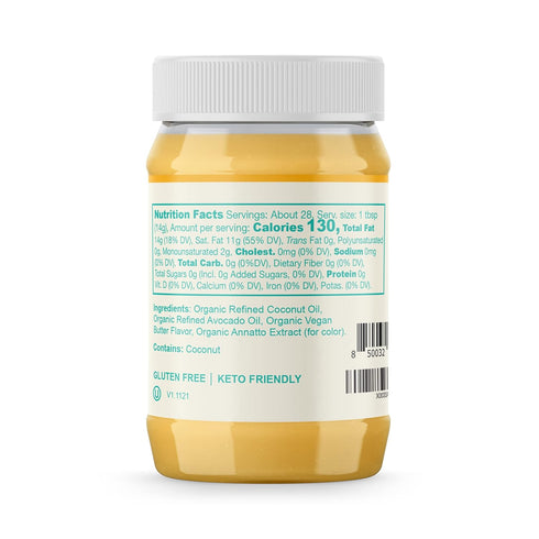 14 oz. Livlo Organic Vegan Ghee - Plant Based Butter - No Refrigeration Necessary - Dairy, Soy Free, and Gluten Free
