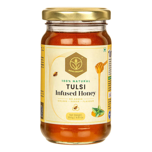 Shiva Organic Tulsi (Holy Basil) Infused Honey - 100% Natural and Pure