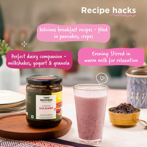 |16 Oz Rose Petal Jam Gulkand | Made from Premium Chaitri Rose | Naturally Sweetened with Raw Honey & Mishri | Best