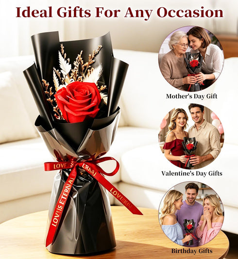 Preserved Flowers Bouquet,Flowers For Delivery,Red Rose Bouquets,Birthday Flowers Gifts For Women Mom Grandma Wife