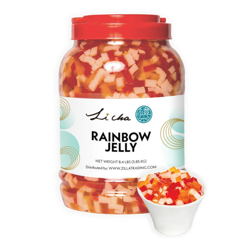 Li Cha Rainbow Jelly (3.8kg/8.4lbs Container) | Topping for Bubble Milk Tea,