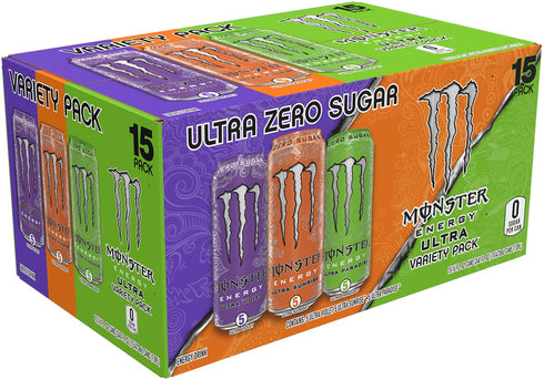 Pack, 16 Pack 15 Monster Energy Ultra Variety POP, Sugar Free Energy Drink, Ounce |