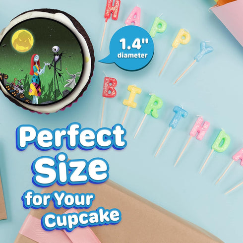 30 x Edible Cupcake Toppers, The Night Before Christmas Themed Collection of Edible Cake Decorations, Uncut Wafer Sheet.