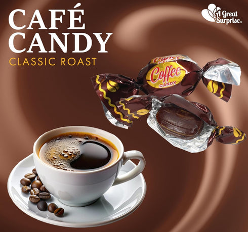 3 A Great Surprise Coffee-flavored Hard Candies - Pounds - Individually Wrapped - Big Bulk Coffee Candy Original