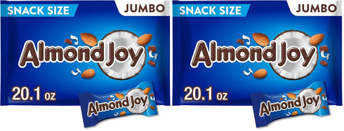 ALMOND JOY Coconut and Almond Chocolate Snack Size, Candy Jumbo Bag, 20.1