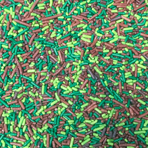 Jungle Camouflage Edible Gaming Woodlands Confetti Sprinkles - 6oz Bag for Cake, Cookie, Cupcake, Ice Cream