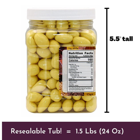 1.5 Lb Lemon Creme Chocolate Almonds - Tub