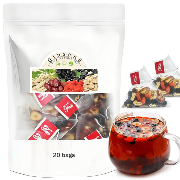 Wanciment Ginseng Five Treasures Tea Kidney Tea - Kidney Cleanse Ginseng Six Treasures