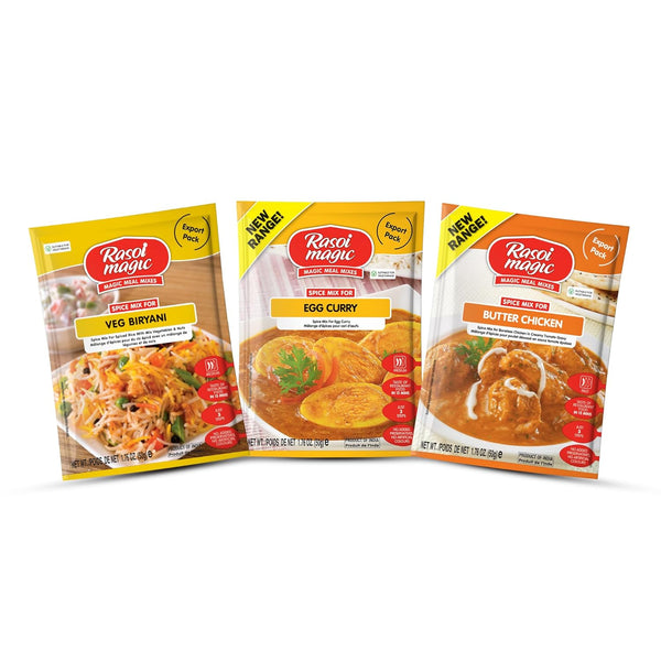 Rasoi Magic Non-Veg Zaika Assorted Pack | Egg Curry, Butter Chicken, Veg
