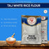 TAJ Gourmet Foods 4lbs TAJ White Rice Flour, (Perfect Appams, noodles, pancakes, etc.)