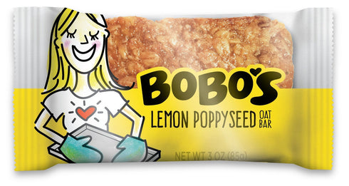 Bobo's Oat Bars All Natural, Non GMO, Lemon Poppyseed, 3 oz Bars