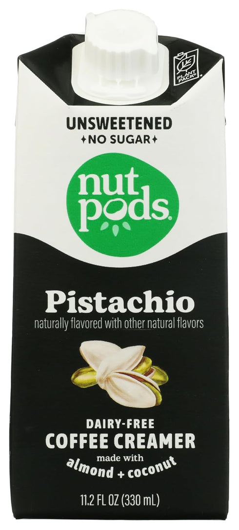 nutpods Unsweetened Pistachio Coffee Creamer, dairy-free, 11.2oz