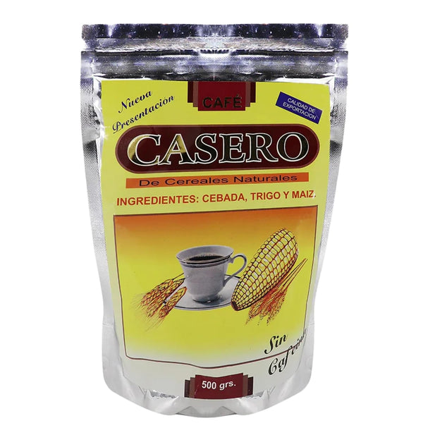 Five Brothers Products Casero Natural Cereal Coffee Substitute, Caffeine-Free Roasted Barley Wheat & Corn Drink