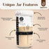 24 oz ABIOTO Sourdough Starter Kit, Includes Sourdough Starter Jar with Metallic Lid, Silicone Spatula, Feeding