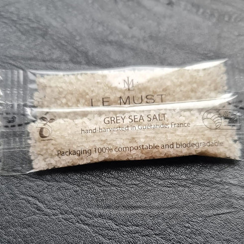 300 Packets All Natural Sea Salt and Pepper Assortment - Biodegradable Compostable Euro Stick - Individual