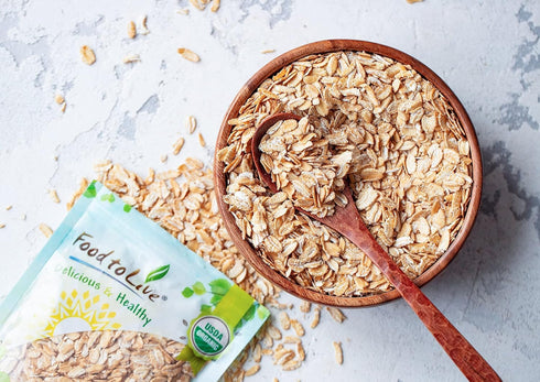 1 Food to Live Organic Rolled KAMUT Khorasan Wheat Flakes, Pound Non-GMO, Made from Whole Wheat Berries, Kosher, Bulk