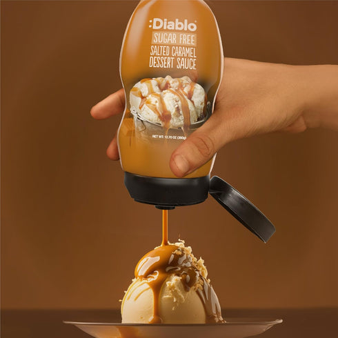 Diablo Salted Caramel Dessert Sauce, 360g - Sugar Free, Gluten Free, Diabetic Friendly