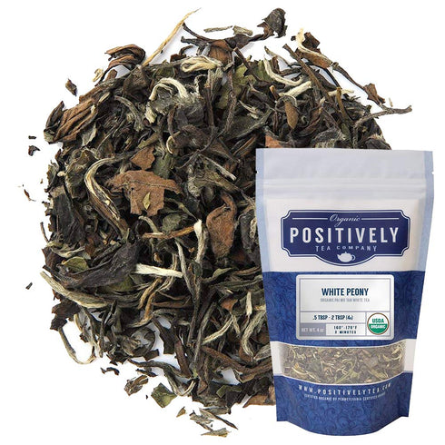Organic Positively Tea Company White Peony White Tea, Loose Leaf, 4 Ounce