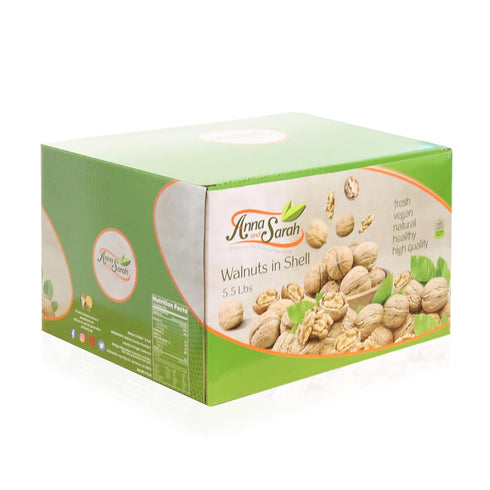 5.5 Lbs Anna and Sarah Walnuts in Shell, Jumbo, Fresh, Buttery Taste, Easy to Crack, California Chandler, Natural