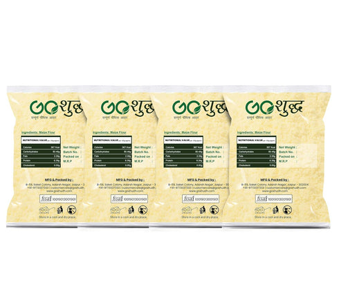 Goshudh Flour)-500gm (Pack 4) Makka Atta (Maize