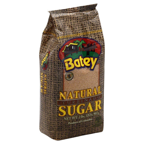 Batey Sugar, Natural, Turbinado, 2 Pound (Pack of 6)