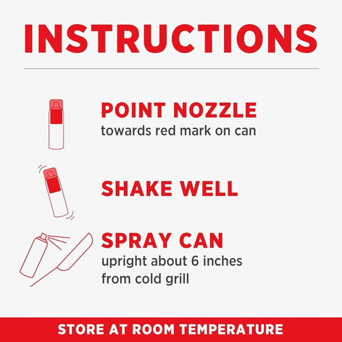 Pam No-Stick Cooking Spray, Grill, High Temperature, 5 OZ (141 g) Each, Pack of 2