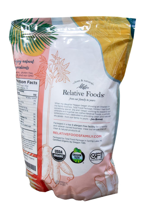 (5 lb) Relative Foods Premium Organic Cassava Flour - Versatile Yuca Flour for Healthy Baking - Mild Flavor, Unique