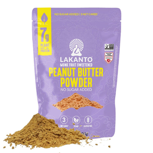 Lakanto Peanut Butter Powder - Sweetened with Monk Fruit Sweetener, 7g Protein,