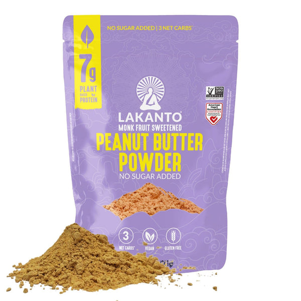 Lakanto Peanut Butter Powder - Sweetened with Monk Fruit Sweetener, 7g Protein,
