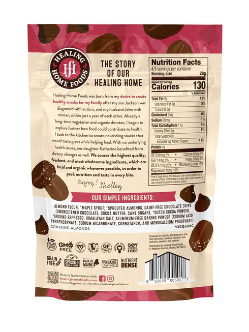 Healing Home Foods 4.5oz (3Pack) Mocha Biscotti Italian Cookies, Gluten Free, Dairy Free, Gourmet Chocolate & Coffee