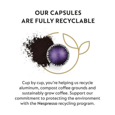 Pack, 40-Count 1.35oz. Nespresso Capsules Vertuo, Espresso Bold Variety Medium and Dark Roast Espresso Coffee, Espresso