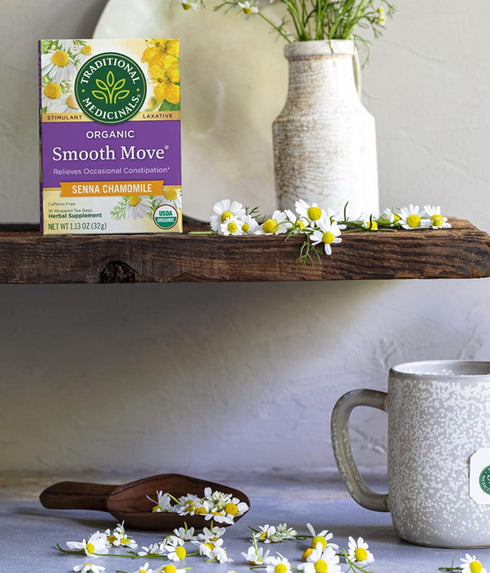 (Pack 3) 48 Traditional Medicinals Smooth Move Senna Chamomile Herbal Tea of - Tea Bags Total