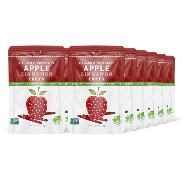 Natures Turn Freeze-Dried Apple Cinnamon Crisps Healthy, Gluten-Free, Crispy & Delicious, Plant-Based