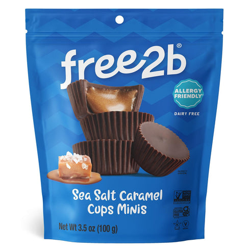 Free2b Sea Salt Caramel Mini Cups, Safe for School and Allergy Friendly,