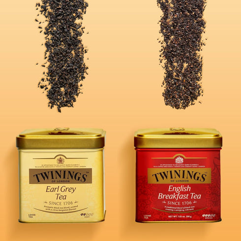 7.05 (Pack 1), Twinings English Breakfast Loose Tea Tin, Ounce Tin of Smooth, Flavourful, Robust Black Tea Leaves