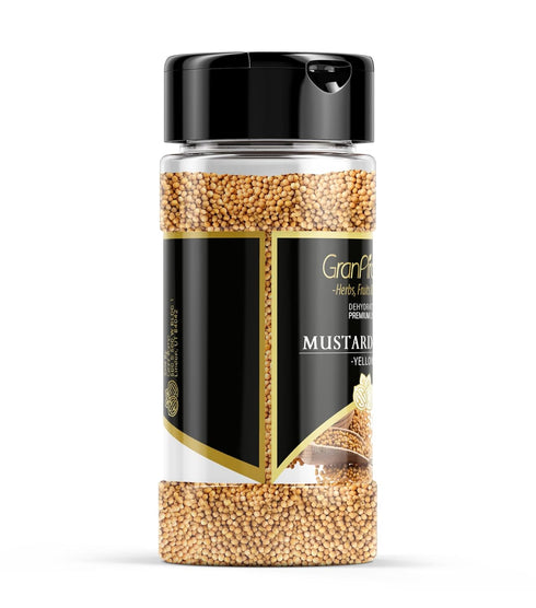 (5 GranAroma Yellow Mustard Seeds, Mild Flavor, Dips & Dressings, For Homemade Mustard Ounce)