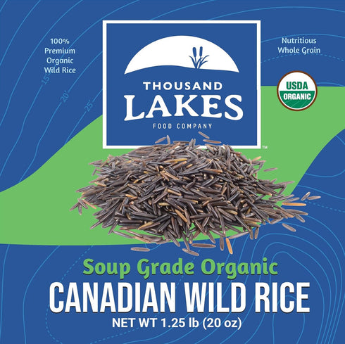 1.25 100% Thousand Lakes Organic Canadian Wild Rice - Soup Grade - pounds | Wild Rice | Wild Harvested
