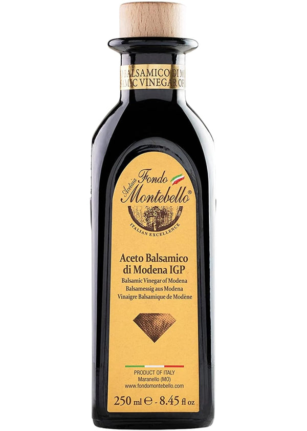 Balsamic Vinegar of Modena 8.45 fl.oz. (250ml), FONDO MONTEBELLO IGP-Certified, Dense and