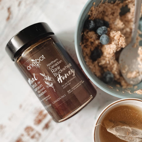 500g 17.6oz, Antioxidant-Packed OneRoot Raw Buckwheat Honey / Unheated & Unprocessed Dark Nutrient-Rich, Natural