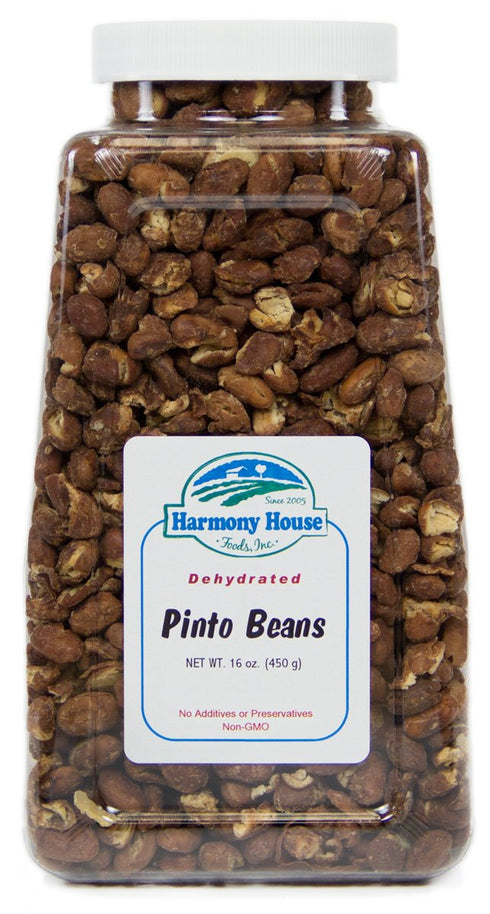 Harmony House Foods TRUE Dehydrated Pinto Beans - Easy Cook (16 oz,