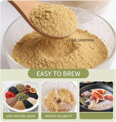xapuo 500g Flaxseed & Fig Powder, Jar, Pre-Ground Whole Food, No Additives, Easy to Mix with Water, Oatmeal Or Yogurt