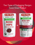 2 lb (32 oz) 100% 95% 140 (Packaging USDA Organic Rose Hips Dried Bulk, Rosehips Cut & Sifted Shells, Seedless