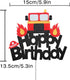 Fire Truck Happy Birthday Cake Topper for Baby Shower Firefighter Fireman Birthday Party Decorations