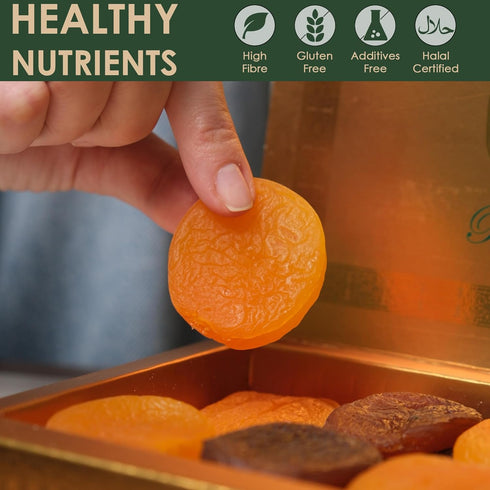 OZ ERCIYES 17.6 oz (500g) Premium Turkish Dried Apricots Dark and Yellow Sun Dried Apricots, Naturally Sweet, No Sugar